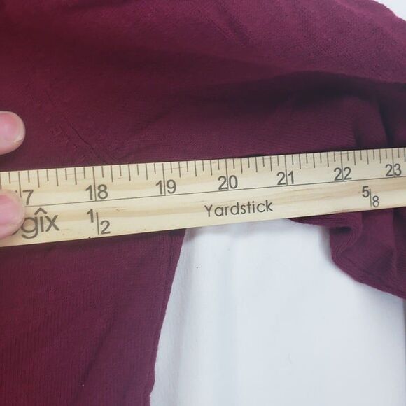 Karen Scott Small Merlot Cardigan Sweater (AQ) - Picture 5 of 7